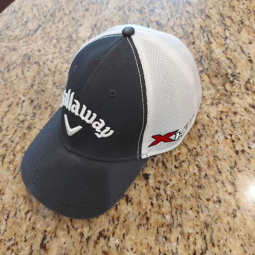 Callaway Golf XHOT TOUR AUTHENTIC Men's Hat Size L/XL Gray/White Mesh ODYSSEY